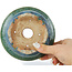 Pot à bonsaï rond vert de Koyou - 135 x 135 x 63 mm