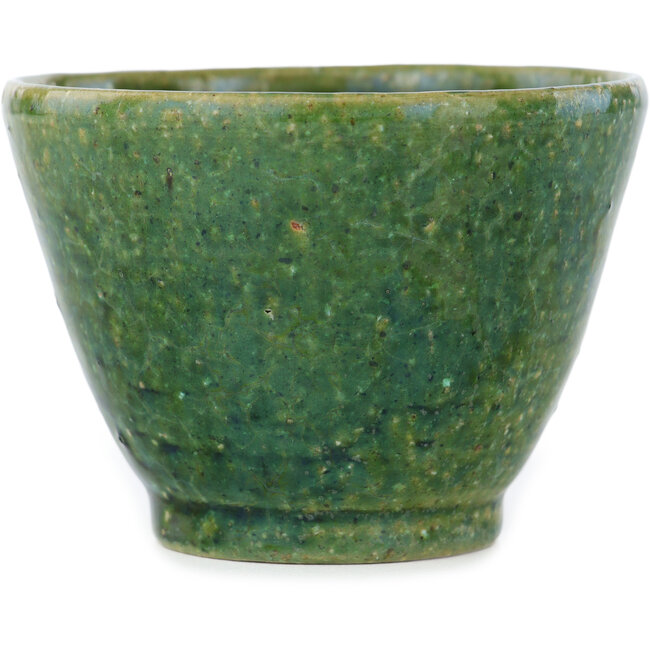 Maceta redonda verde para bonsái de Koyou - 90 x 90 x 63 mm