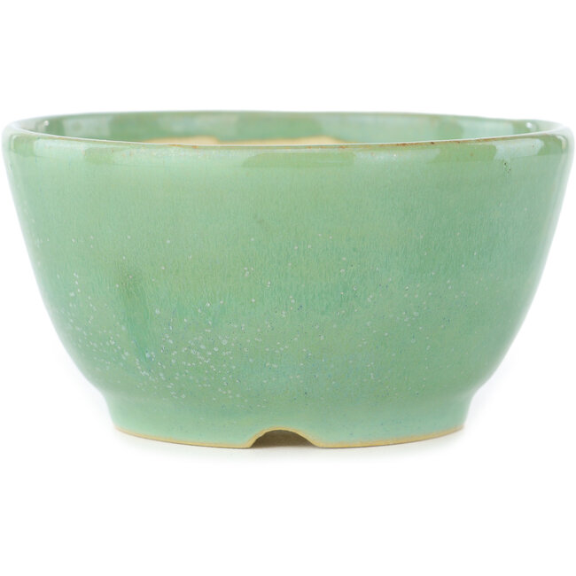 Ronde groene bonsai pot van Koyou - 110 x 110 x 58 mm