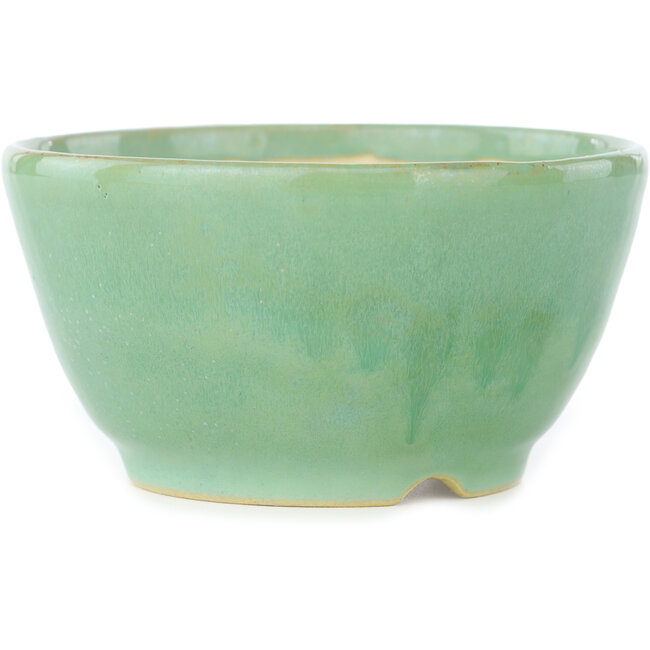 Ronde groene bonsai pot van Koyou - 110 x 110 x 58 mm