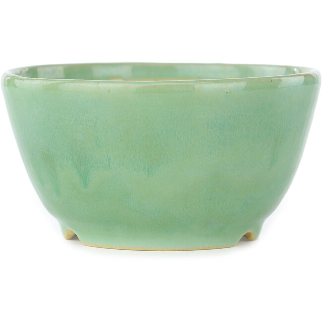 Pot à bonsaï rond vert de Koyou - 110 x 110 x 58 mm