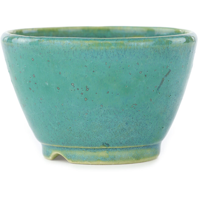 Vaso bonsai rotondo turchese di Koyou - 90 x 90 x 55 mm