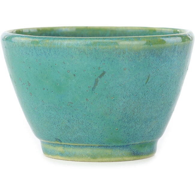 Maceta redonda turquesa para bonsái de Koyou - 90 x 90 x 55 mm