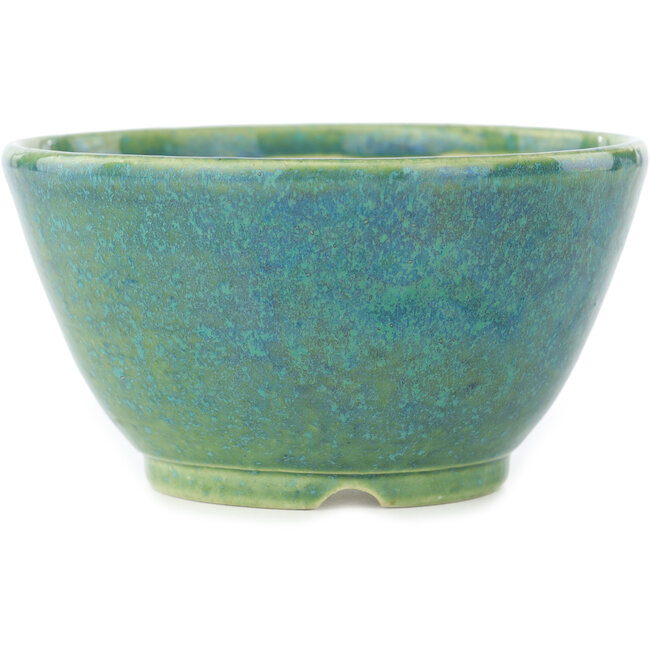 Pot à bonsaï rond turquoise de Koyou - 112 x 112 x 60 mm