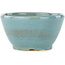 Round blue bonsai pot by Koyou - 110 x 110 x 58 mm