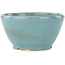 Round blue bonsai pot by Koyou - 110 x 110 x 58 mm