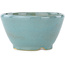 Round blue bonsai pot by Koyou - 110 x 110 x 58 mm