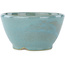 Round blue bonsai pot by Koyou - 110 x 110 x 58 mm