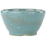 Round blue bonsai pot by Koyou - 110 x 110 x 58 mm