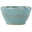 Round blue bonsai pot by Koyou - 110 x 110 x 58 mm