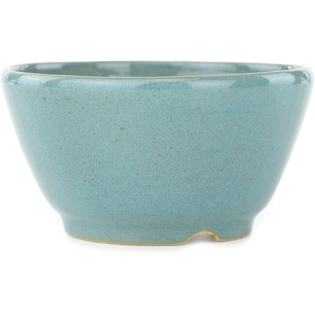 Pot à bonsaï rond bleu de Koyou - 110 x 110 x 58 mm