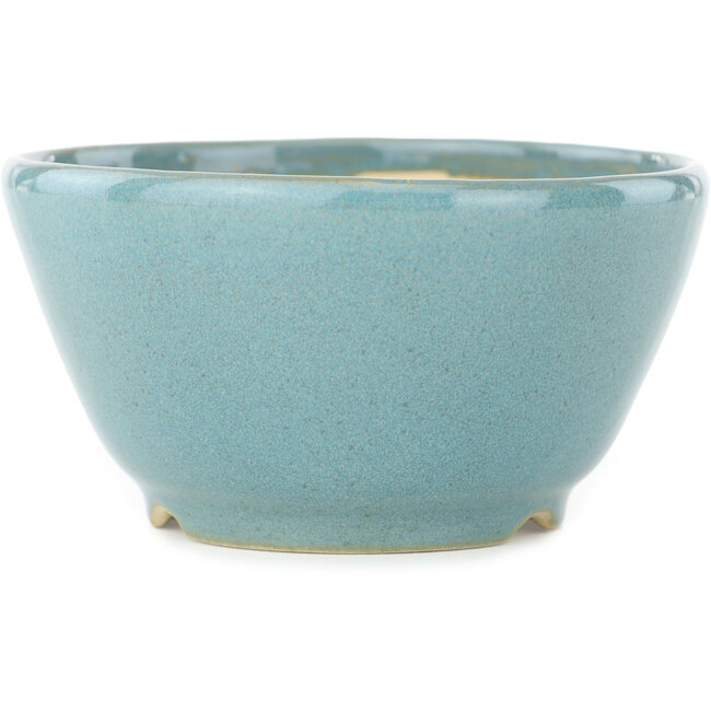 Pot à bonsaï rond bleu de Koyou - 110 x 110 x 58 mm