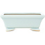 Maceta rectangular para bonsái de color azul claro de Juetsu - 95 x 75 x 35 mm