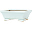 Pot à bonsaï rectangulaire bleu clair de Juetsu - 95 x 75 x 35 mm