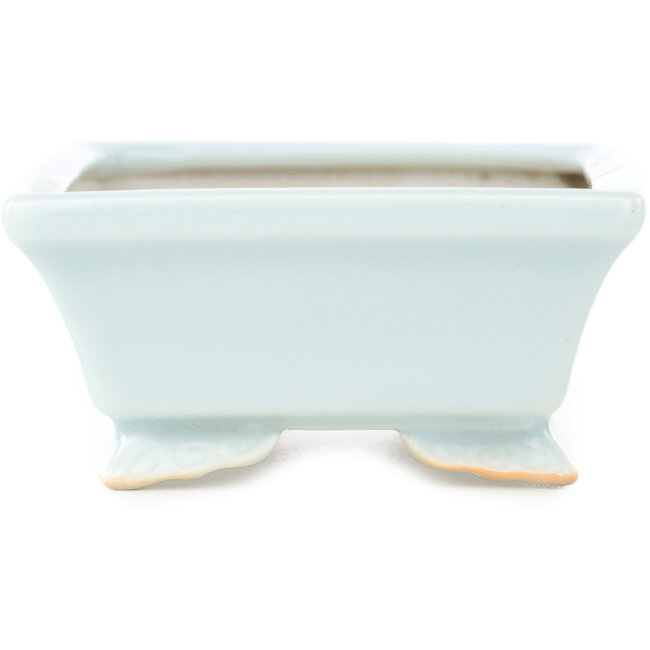 Vaso bonsai rettangolare azzurro chiaro di Juetsu - 95 x 75 x 35 mm