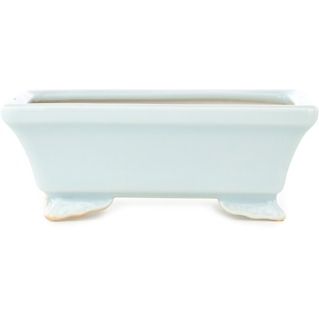 Vaso bonsai rettangolare azzurro chiaro di Juetsu - 95 x 75 x 35 mm
