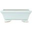 Rectangular light blue bonsai pot by Juetsu - 95 x 75 x 35 mm