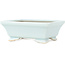 Rectangular light blue bonsai pot by Juetsu - 95 x 75 x 35 mm