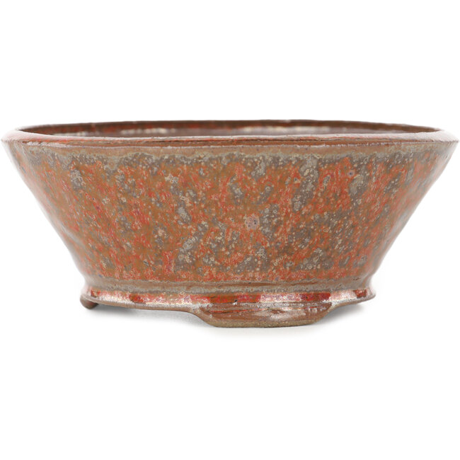 Runder orange-brauner Bonsai-Topf von Bonsai - 120 x 120 x 48 mm