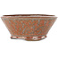 Ronde oranje en bruine bonsai pot van Bonsai - 120 x 120 x 48 mm