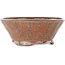 Ronde oranje en bruine bonsai pot van Bonsai - 120 x 120 x 48 mm