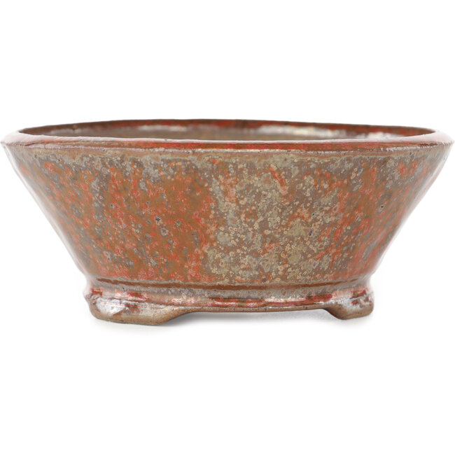 Runder orange-brauner Bonsai-Topf von Bonsai - 120 x 120 x 48 mm