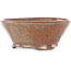 Ronde oranje en bruine bonsai pot van Bonsai - 120 x 120 x 48 mm