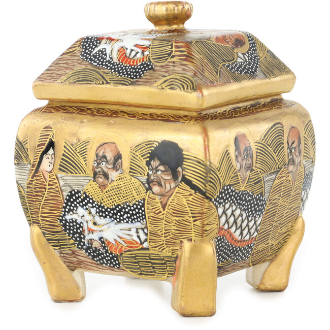 Vaso bonsai quadrato oro - 70 x 70 x 95 mm