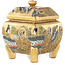 Square gold bonsai pot - 70 x 70 x 95 mm