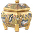 Pot à bonsaï carré doré - 70 x 70 x 95 mm