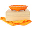 Vaso bonsai Lotus arancione di Sharaku - 140 x 140 x 35 mm