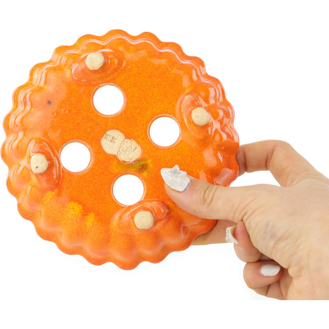 Lotus orange Bonsaischale von Sharaku - 140 x 140 x 35 mm