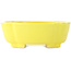 Pot à bonsaï Mokko jaune de Shibakatsu - 160 x 135 x 56 mm