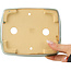 Pot à bonsaï rectangulaire vert craquelé par Shibakatsu - 163 x 130 x 60 mm