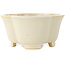 Maceta para bonsái Mokko de color blanco de Shibakatsu - 135 x 135 x 65 mm