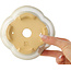 Maceta para bonsái Mokko de color blanco de Shibakatsu - 135 x 135 x 65 mm