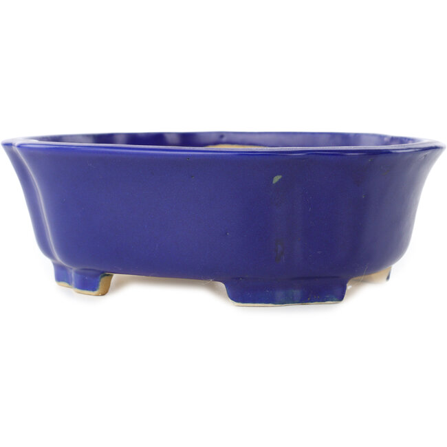 Pot à bonsaï Mokko bleu foncé de Shibakatsu - 192 x 160 x 63 mm