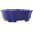 Mokko dark blue bonsai pot by Shibakatsu - 192 x 160 x 63 mm