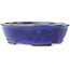 Pot à bonsaï ovale bleu foncé de Shibakatsu - 183 x 155 x 50 mm