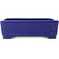 Maceta rectangular para bonsái de color azul oscuro de Shibakatsu - 153 x 120 x 47 mm