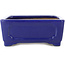 Maceta rectangular para bonsái de color azul oscuro de Shibakatsu - 153 x 120 x 47 mm