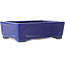 Maceta rectangular para bonsái de color azul oscuro de Shibakatsu - 153 x 120 x 47 mm