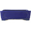 Maceta rectangular para bonsái de color azul oscuro de Shibakatsu - 153 x 120 x 47 mm