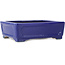 Maceta rectangular para bonsái de color azul oscuro de Shibakatsu - 153 x 120 x 47 mm