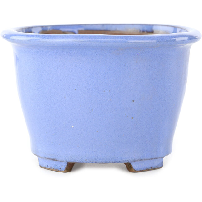 Vaso bonsai tondo azzurro chiaro di Shibakatsu - 135 x 135 x 90 mm