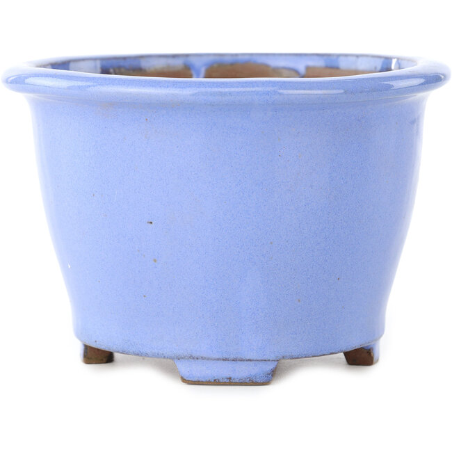 Pot à bonsaï rond bleu clair de Shibakatsu - 135 x 135 x 90 mm