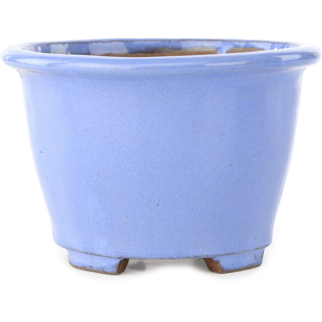 Maceta redonda azul claro para bonsái de Shibakatsu - 135 x 135 x 90 mm