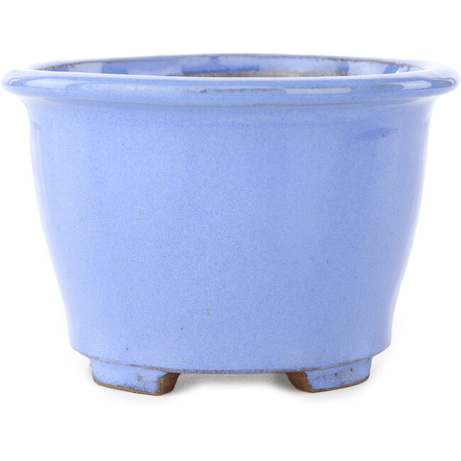 Pot à bonsaï rond bleu clair de Shibakatsu - 135 x 135 x 90 mm