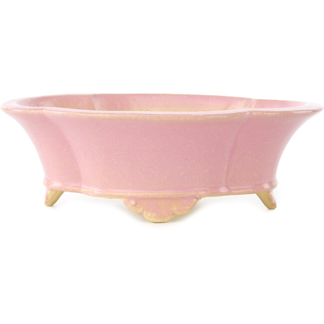 Pot à bonsaï rose Mokko de Shibakatsu - 175 x 155 x 55 mm