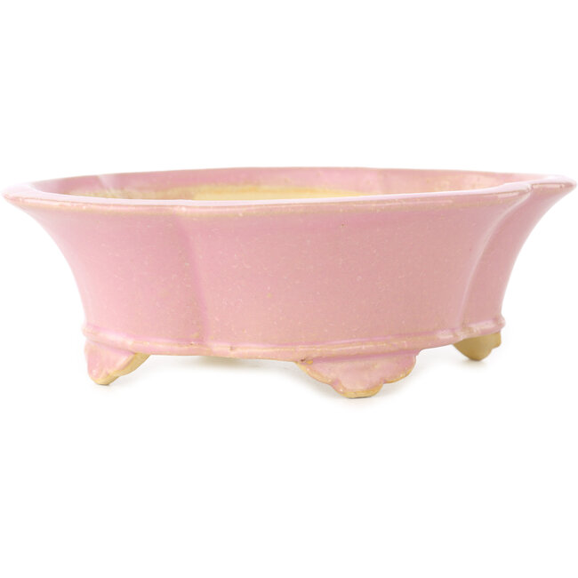 Pot à bonsaï rose Mokko de Shibakatsu - 175 x 155 x 55 mm
